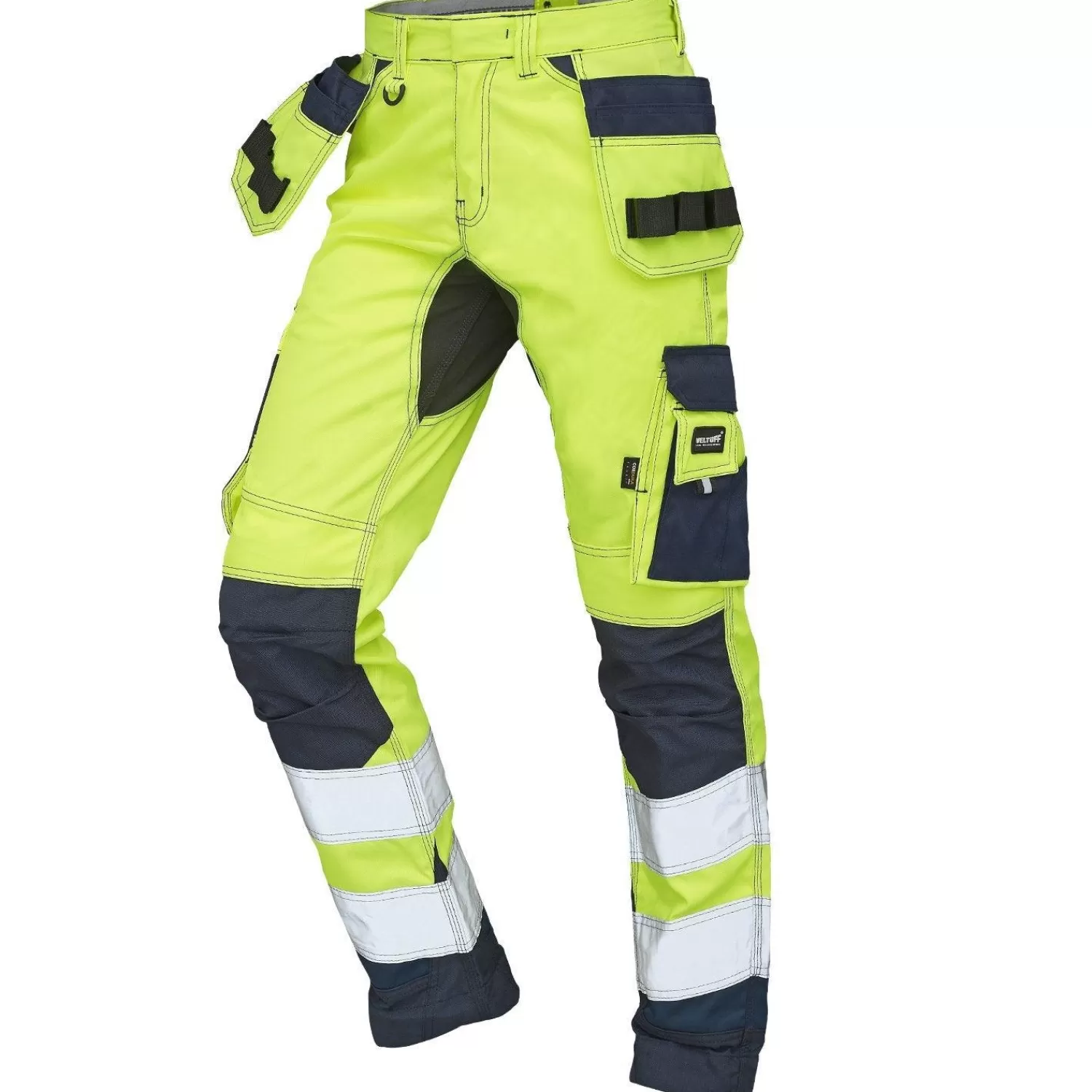 Discount VELTUFF Hi-vis Arbejdsbukser Med Hylsterlommer Og Reflekser