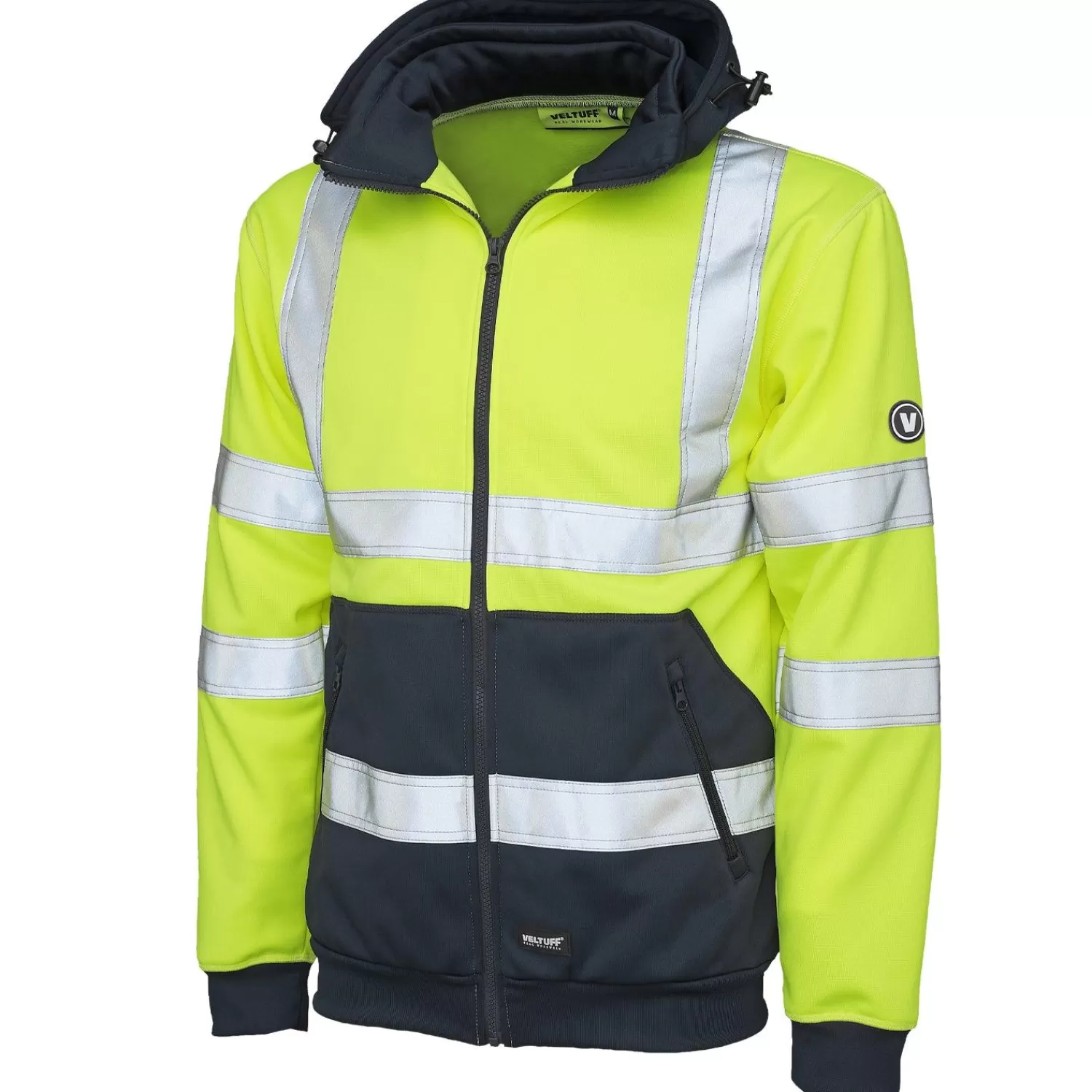 Best VELTUFF Hi-vis Hættetrøje Med Reflekser Og Fuld Lynlås