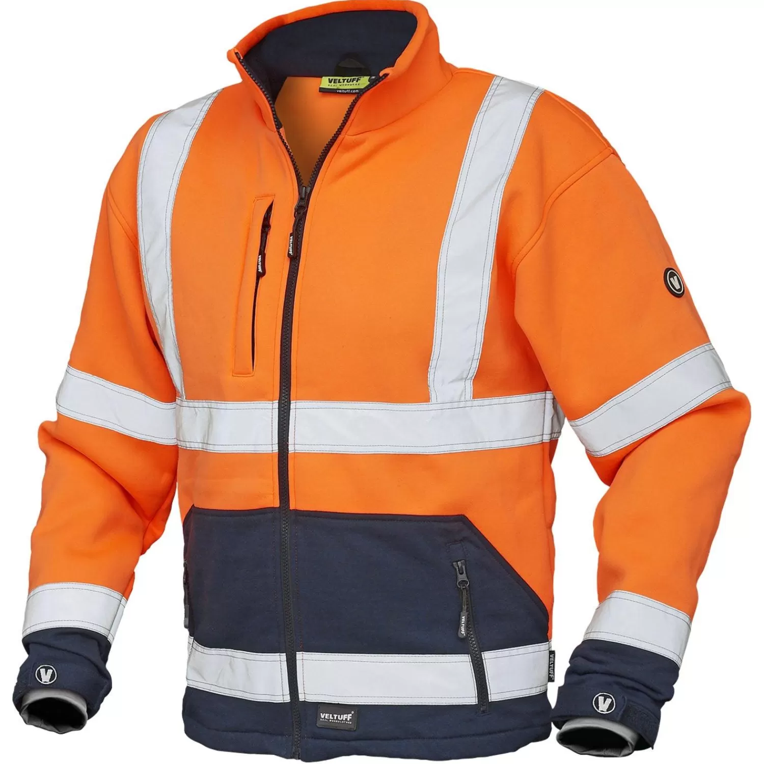 Store VELTUFF Hi-Vis Sweatshirt Arbejdsjakke Med Stretch