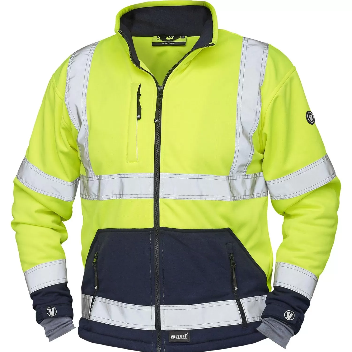 Store VELTUFF Hi-Vis Sweatshirt Arbejdsjakke Med Stretch